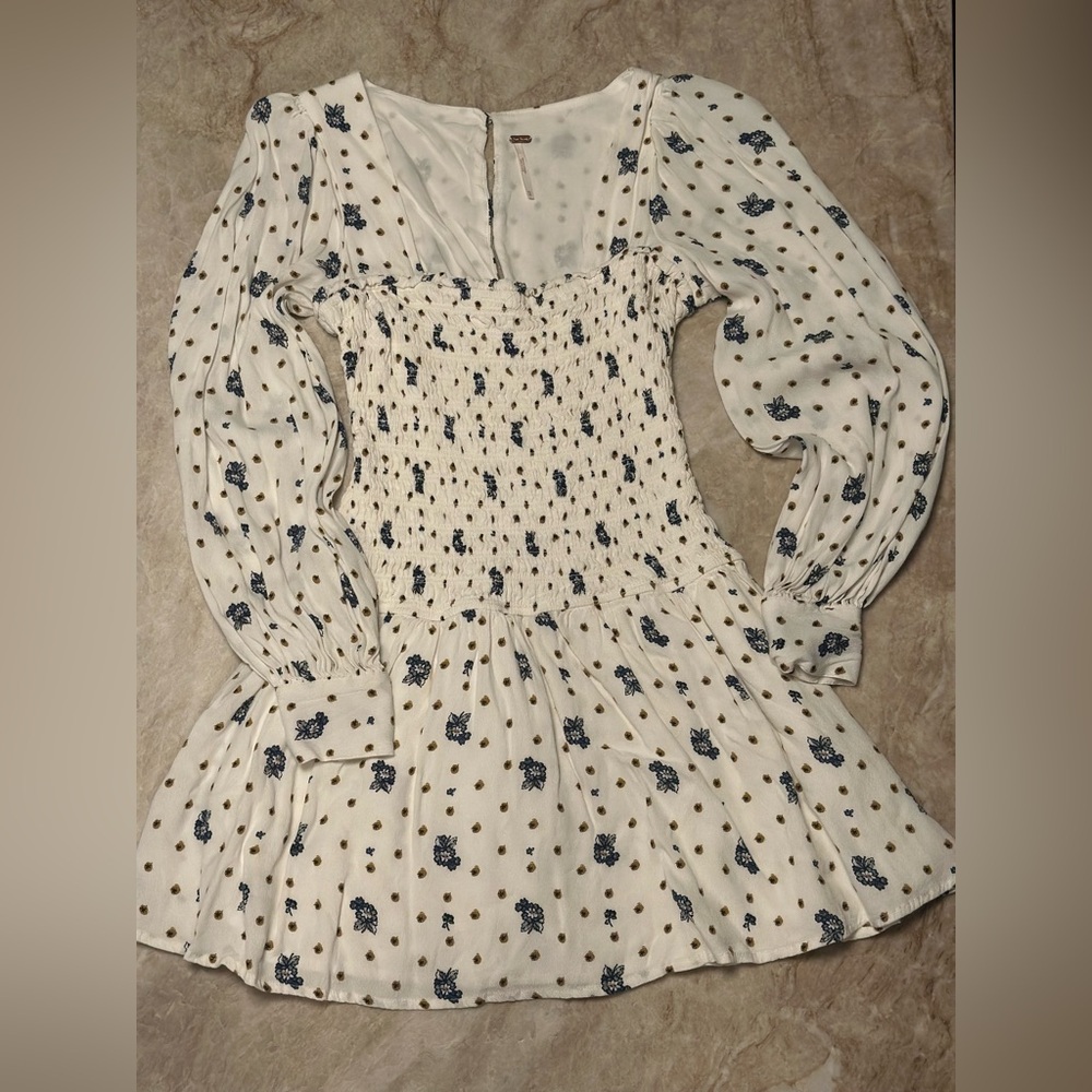 Free People | Floral Long Sleeve Dress - Picture 4 of 6
